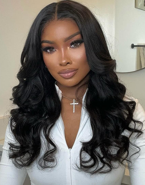 Lark- Glueless Pull Go Wig Body Wave Wig Skip Hairstylist Pre Cut Upgraded 6x5 Lace