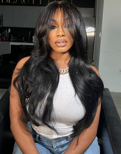 Damla- 7x5 Pre Everything New Curtain Bangs Glueless Lace Wig Trendy Style Human Hair Wigs