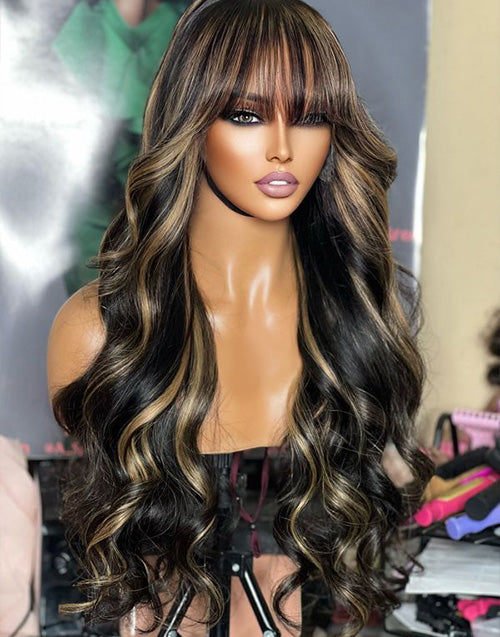 Highlights TP1B/27 Body Wave Pre Cut Lace Glueless Wig [Medium Cap]
