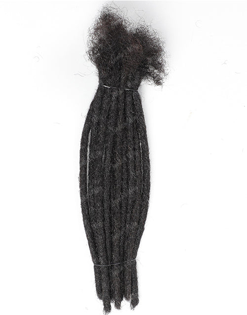 #613 Human Hair Dreadlocks 4C Instant Permanent Locs Extensions Afro Dreads 0.6cm (8-18 Inch)