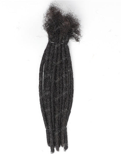 #613 Human Hair Dreadlocks 4C Instant Permanent Locs Extensions Afro Dreads 0.6cm (8-18 Inch)