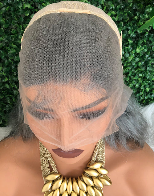 Moli-Sliver Grey 13x6 Lace Body Wave Lace Front Glueless Human Hair Wig