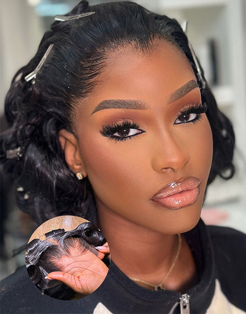 Widows Peak M Hairline Body Wave 13x5 Pre Everything Wig Single Tiny Knots