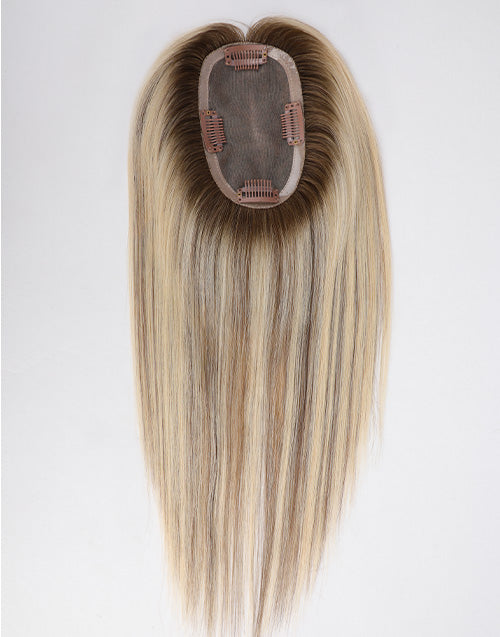 T9A/613#9# Mono Top 3"X5" 5.5"X6" Hair Topper For Women Hair Loss Thinning Hair