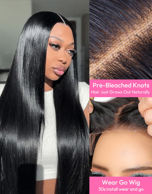 Glueless Pull Go 6x5 Wigs With Straight Hair Wig Suitable All Head Size Pre Cut Lace