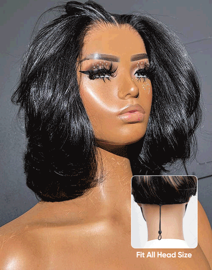 Berenice- Glueless Pull Go Wigs Layered Cut Style Pre Cut 6x5 Lace Human Hair Wig Skip The Salon