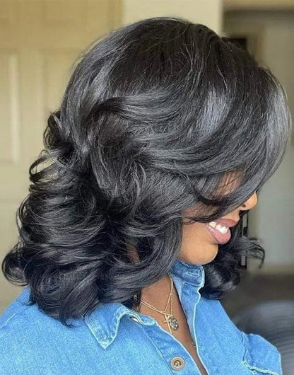 12" Bob Wavy 7x5 Pre Cut Lace Wig+10" Bob Straight 4x4 Pre Cut Lace Wig+10" Deep Wave 13x4 Lace Wig Flash Deal