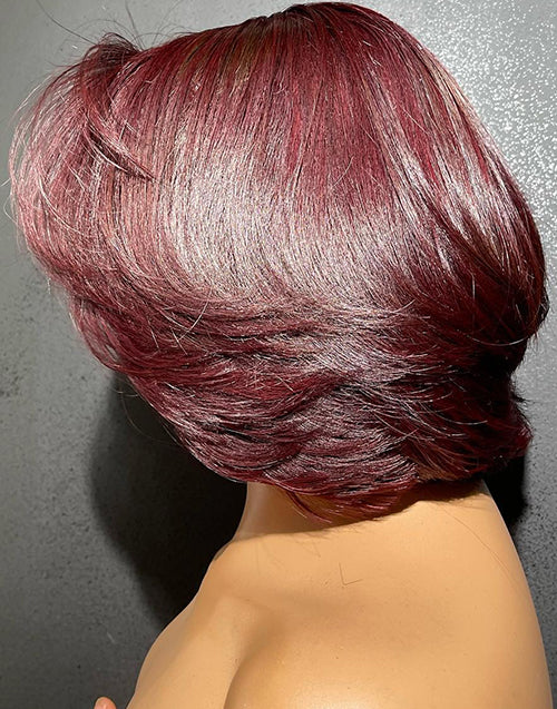 Berenice- Glueless Pull Go Wigs Layered Cut Style Pre Cut 6x5 Lace Human Hair Wig Skip The Salon