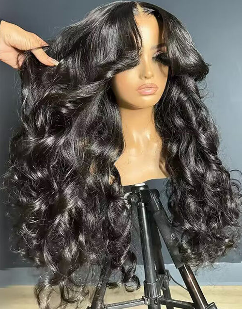 Dora- Full 250% Density Ocean Wave 13x5 Pre Everything Human Hair Wigs With Curtain Bangs