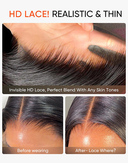 Real HD 4x4/13x4 Lace Straight Glueless Wig Human Hair