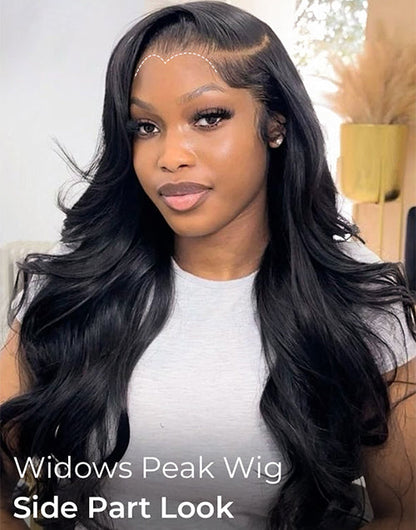 Widows Peak M Hairline Body Wave 13x5 Pre Everything Wig Single Tiny Knots