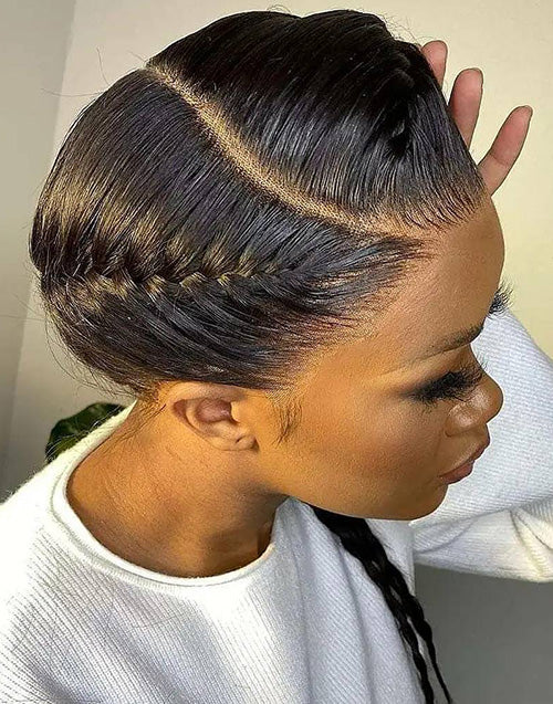 Rae- (Can Do Ponytail ) Straight Full Lace Wig With 4C Hairline Edge Human Hair Wigs Preplucked Hairline