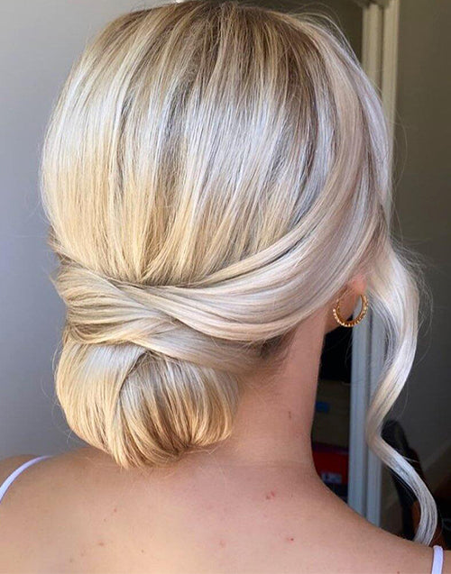 Fashionable Wedding Style Balayage Ombre Ash Blonde Straight Full Lace Wig