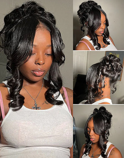 Body Wave Invisi Strap Snug Fit 360 Lace Frontal Bleached Knots Pre Cut Lace Wig
