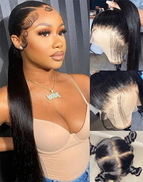 12"-20" Can Do Make Braids Ponytail Straight Full Lace Wig