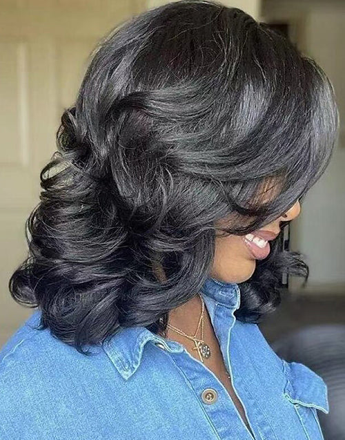 10"-16” Wavy Bob Pre Cut Lace Glueless Wig