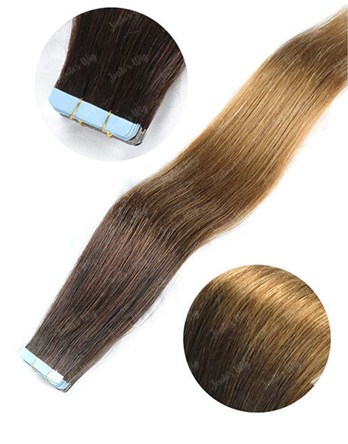 T2/6# Hair Tape Straight Human Hair Extensions