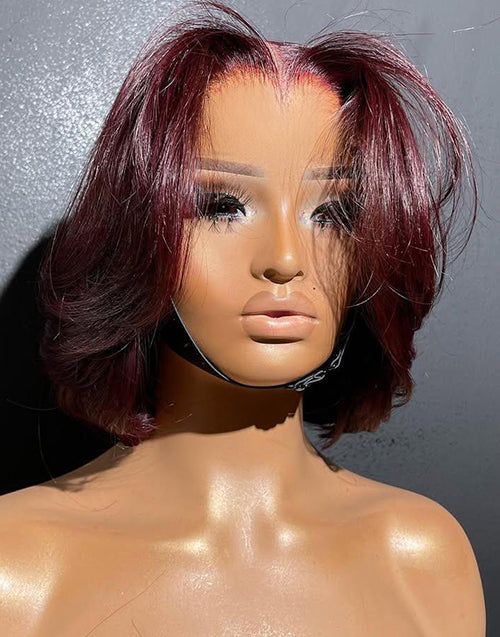 Berenice- Glueless Pull Go Wigs Layered Cut Style Pre Cut 6x5 Lace Human Hair Wig Skip The Salon