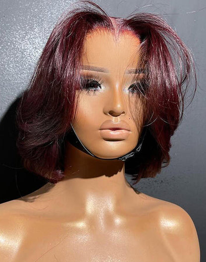 Berenice- Glueless Pull Go Wigs Layered Cut Style Pre Cut 6x5 Lace Human Hair Wig Skip The Salon