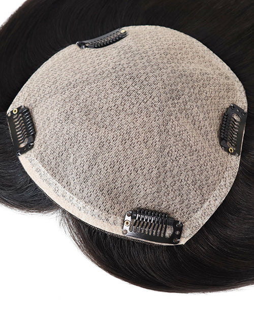 5.5"X6" Silk Top Topper Women Human Cuticle Remy Hair Natural Black Hair Top Pieces
