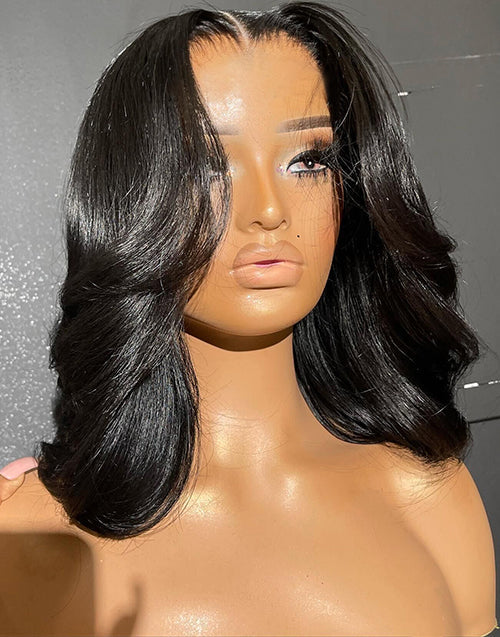 Berenice- Glueless Pull Go Wigs Layered Cut Style Pre Cut 6x5 Lace Human Hair Wig Skip The Salon