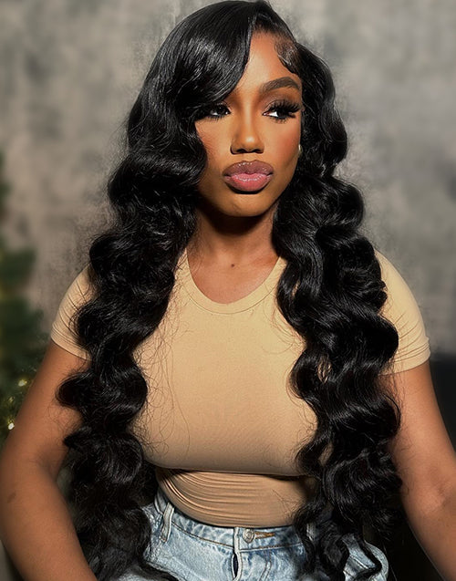 Kai- Glueless Pull Go Loose Deep Human Hair Wig Easy Install 6x5 Pre Cut Lace
