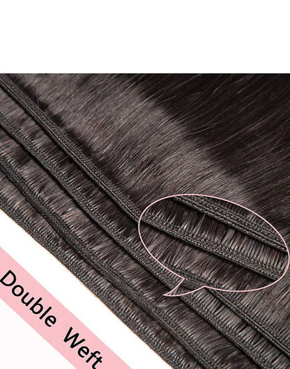 32inch Straight Hair 3 Bundles With Closure Human Hair With 4x4 Lace Closure
