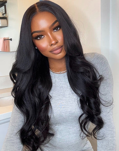 20" 13x4 Pre Cut Lace Glueless Body Wave Wig Versatile Parting Super Deal