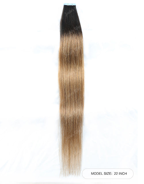 T2/6# Hair Tape Straight Human Hair Extensions