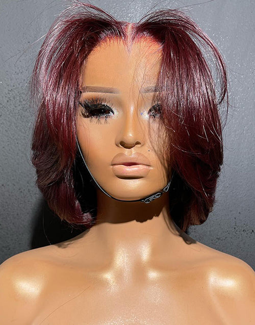 Berenice- Glueless Pull Go Wigs Layered Cut Style Pre Cut 6x5 Lace Human Hair Wig Skip The Salon