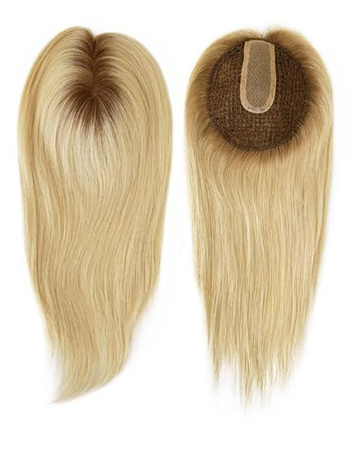 16in 6x6.5in Integration Net with Silk Top Part Hair Toppers for Women With Thinning Hair Hair Loss