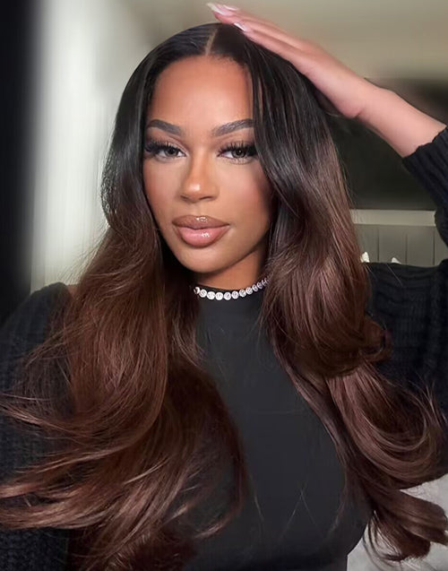 18” Ombre Brown Body Wave 13x5 Pre Everything Glueless Wig