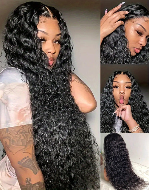26" Long Length Water Wave 4x4 Lace Glueless Wig