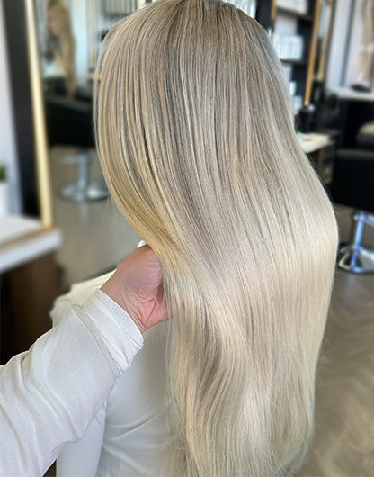 20"-26" Highlight Ash Blonde Straight Glueless Wig For Women