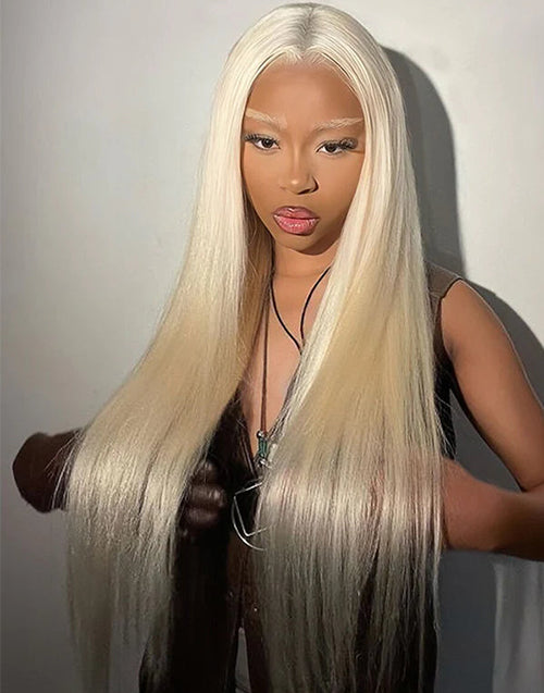 Eden-16" #613 Blonde Straight 13x4 Lace Front Glueless Wig
