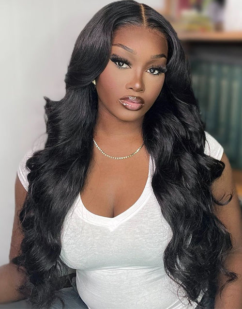Lark- Glueless Pull Go Wig Body Wave Wig Skip Hairstylist Pre Cut Upgraded 6x5 Lace