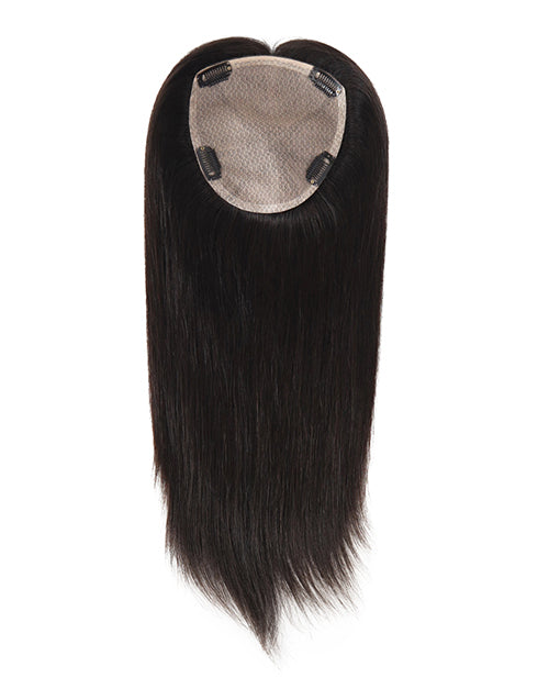 5.5"X6" Silk Top Topper Women Human Cuticle Remy Hair Natural Black Hair Top Pieces