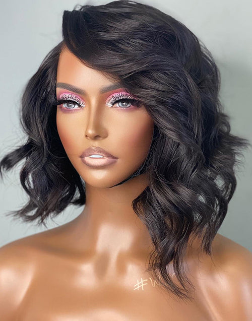 Lyuba- Bobiana Curl Short Bob Wig 13x5 Pre Cut Lace Human Hair Glueless Wig For Women