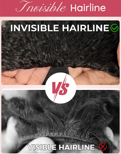 Half Wigs Water Wave Human Hair Half Up Half Down Styles One Fit All