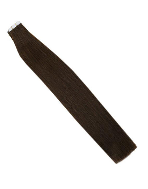 Tape in Extensions Darkest Brown Straight Human Hair Extensions #2