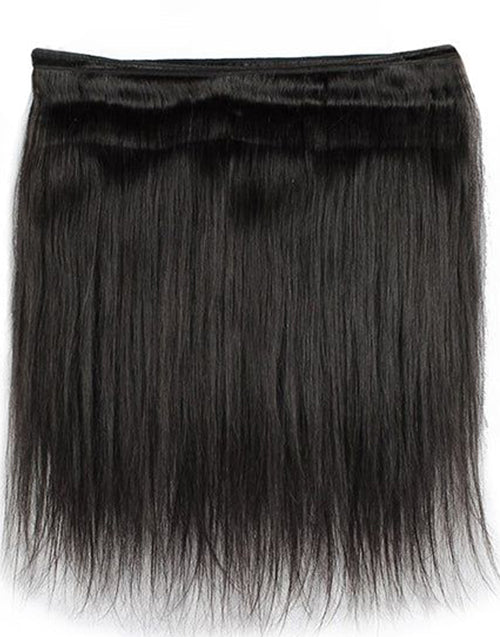 32inch Straight Hair 3 Bundles With Closure Human Hair With 4x4 Lace Closure