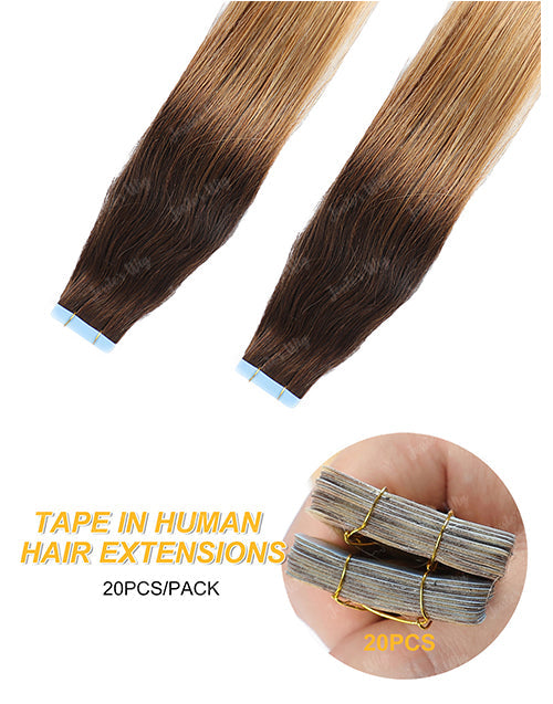 T4/27# Hair Tape Straight Human Hair Extensions