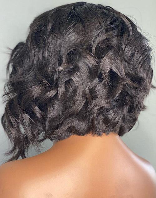 Lyuba- Bobiana Curl Short Bob Wig 13x5 Pre Cut Lace Human Hair Glueless Wig For Women