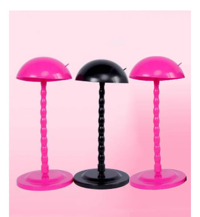 1PC Solid Color Wig Stands Plastic Hat Display Wig Head Holders Mannequin Head/Stand Portable Folding Plastic Wig Stand