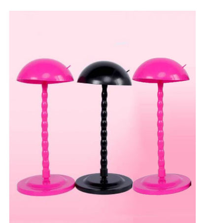 1PC Solid Color Wig Stands Plastic Hat Display Wig Head Holders Mannequin Head/Stand Portable Folding Plastic Wig Stand