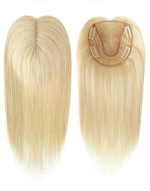 4.5"X5" Toppers For Women Real Human Hair Swiss Lace Base Hand-Tied Hair