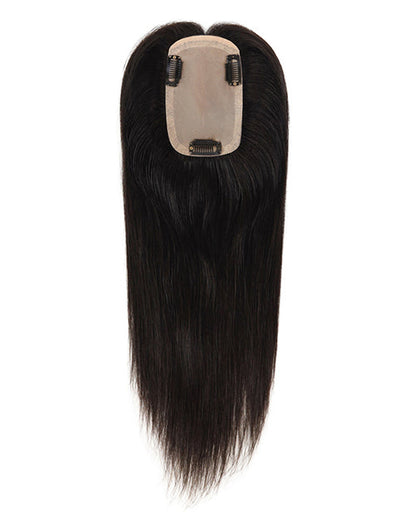 8X13cm Women Topper Silk Top Human Cuticle Remy Hair Natural Black Hair Top Pieces