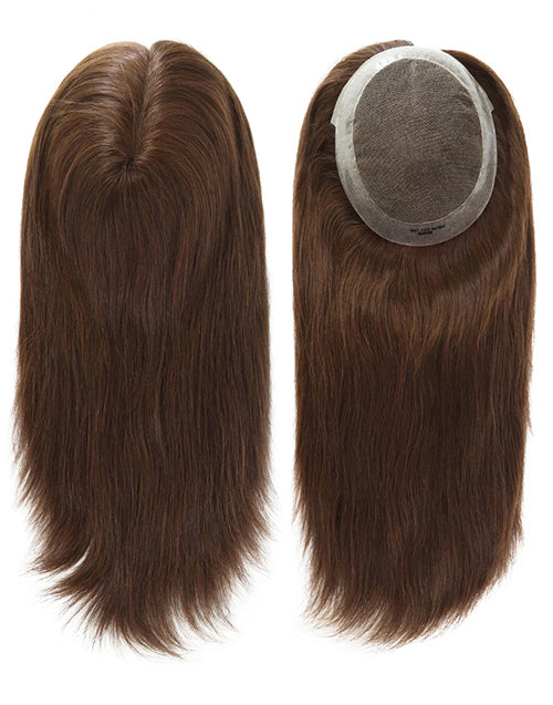 7"x9" Straight 16 Inch Human Hair Topper Women Korea Lace Top Pieces