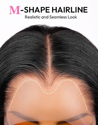 Realistic M Hairline Kinky Straight Glueless Wig 13x5 Pre Everything Wig