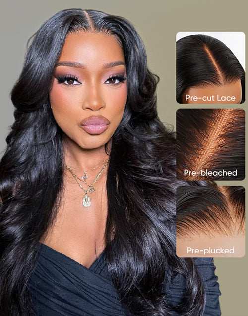 20" Body Wave Bleached Knots Glueless Wig 4x4 Pre Cut Lace Super Deal